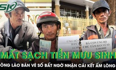 Thất thần trước tiệm vàng vì mất sạch tiền mưu sinh, ông lão bán vé số bất ngờ nhận cái kết ấm lòng