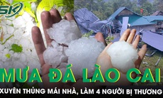 Mưa đá to như nắm tay dội xuống Lào Cai làm 4 người bị thương, gây thiệt hại trên 30 tỷ đồng