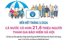 Đến hết tháng 3/2026: Cả nước có hơn 21,6 triệu người tham gia bảo hiểm xã hội