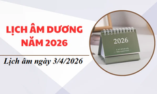 Lịch âm hôm nay 3/4 - Âm lịch 3/4 - Lịch vạn niên ngày 3/4/2026
