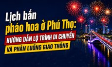 Lịch bắn pháo hoa ở Phú Thọ: Hướng dẫn lộ trình di chuyển và phân luồng giao thông