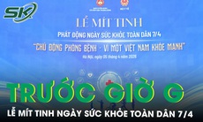 Không khí sôi động trước thời điểm diễn ra Lễ mít tinh Ngày Sức khỏe toàn dân 7/4 tại Hà Nội