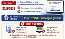 Từ 21/5, khai báo lưu trú, tạm trú thực hiện trên nền tảng mới