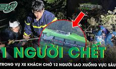 Xe khách chở 12 người lao xuống vực sâu 40m, 1 người chết, nhiều người bị thương