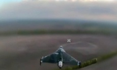 UAV phản lực Geran-4 của Nga vừa xuất hiện đã bị Ukraine bắn rơi