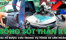 Tài xế sống sót thần kỳ trong vụ tông liên hoàn 10 xe trên Vành đai 3 khiến ô tô con bẹp rúm