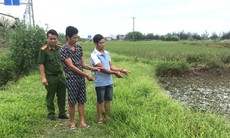 Hai gã đàn ông bắt trộm nghé mang ra đồng giết lấy thịt mang về cất vào tủ