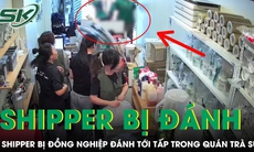 Shipper bị đồng nghiệp đánh tới tấp vào mặt trong quán trà sữa ở TPHCM
