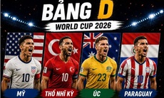 Lịch thi đấu World Cup 2026 bảng D: Mỹ, Paraguay, Australia, Thổ Nhĩ Kỳ