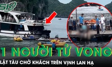 Clip diễn biến vụ va chạm giữa tàu du lịch và thuyền máy trên vịnh Lan Hạ, một phụ nữ tử vong