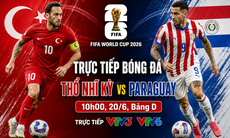 Kênh và link xem trực tiếp Thổ Nhĩ Kỳ vs Paraguay - World Cup 2026 ngày 20/6