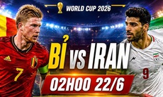 Kênh và link xem trực tiếp Bỉ vs Iran - World Cup 2026 ngày 22/6