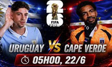 Kênh và link xem trực tiếp Uruguay vs Cape Verde - World Cup 2026 ngày 22/6