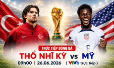 Kênh và link xem trực tiếp Thổ Nhĩ Kỳ vs Mỹ - World Cup 2026 ngày 26/6