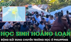 Hàng trăm học sinh hoảng loạn trong trận động đất làm rung chuyển trường học ở Philippines