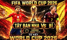 Kênh và link xem trực tiếp Tây Ban Nha vs Bỉ - tứ kết World Cup 2026 ngày 11/7