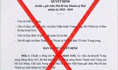 Huế: Cảnh báo văn bản giả mạo về công tác nhân sự lan truyền trên mạng xã hội