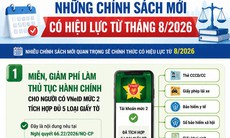 Những chính sách mới nào có hiệu lực từ tháng 8/2026?