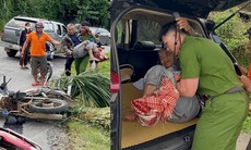 Đại úy công an đưa người bị dập nát chân, mất máu đi cấp cứu kịp ‘thời gian vàng’