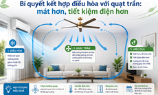 Kết hợp điều hòa và quạt trần thế nào để vừa mát vừa tiết kiệm điện?