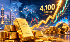 Giá vàng thế giới sáng 11/8 vượt 4.400 USD