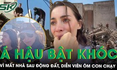 Động đất kinh hoàng ở Colombia: Nữ diễn viên nổi tiếng ôm con tháo chạy, Á hậu bật khóc khi nhà sập