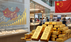 Tiêu thụ vàng tại Trung Quốc tăng vọt