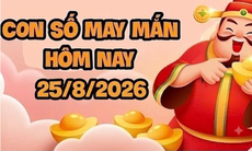 Con số may mắn hôm nay 25/8/2026 - số tài lộc 12 con giáp theo năm sinh