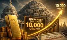Giá vàng 10.000 USD chỉ là vấn đề thời gian
