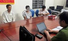 Công an làm việc với thiếu niên gọi điện quấy rối tổng đài 113