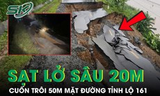 Sạt lở sâu 20m, cuốn trôi 50m mặt đường tỉnh lộ 161 đoạn qua xã Bảo Hà - Lào Cai