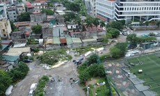 Cận cảnh tuyến Phạm Hùng - Lê Đức Thọ bắt đầu giải tỏa mặt bằng chuẩn bị thi công