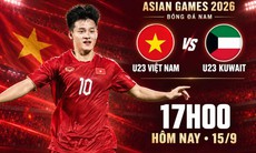 Kênh và link xem trực tiếp U23 Việt Nam vs U23 Kuwait ngày 15/9