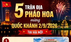 5 trận địa pháo hoa mừng Quốc khánh 2/9/2026 tại Hà Nội