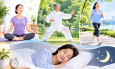 Yoga, thái cực quyền và đi bộ có thể giúp ngủ ngon hơn