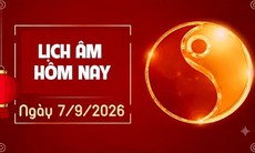 Âm lịch hôm nay 7/9 - Lịch âm 7/9 - Lịch vạn niên ngày 7/9/2026