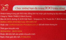 Ăn mì trúng thưởng 100 triệu đồng, công ty không trả thưởng