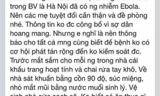 Phạt vợ chồng tung tin "Ebola đến VN" 20 triệu đồng