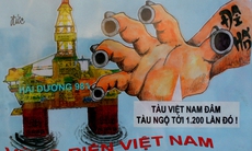 Mãn nhãn tranh biếm họa đả kích hành vi sai trái của Trung Quốc