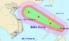 Siêu bão Thần Sấm đang đi vào vịnh Bắc bộ