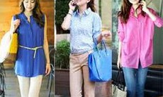 Sơ mi sắc màu cho dáng gầy 