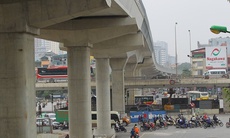 Cấm đường Cầu Giấy để thi công tuyến đường sắt trên cao Nhổn - ga Hà Nội