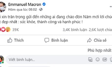 Tổng thống Pháp nhận bão like sau khi đăng tải lời chúc Tết bằng tiếng Việt lên mạng xã hội