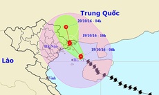 Chiều nay bão đổ bộ vào Quảng Ninh, Hà Nội sắp có mưa rào