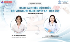 Truyền hình trực tuyến: Cách cải thiện sức khỏe đối với người tăng huyết áp - đột quỵ