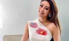 Mặc váy in hình quốc kỳ Việt – Mỹ,  Khánh Vân gây sốt  khi đến Miss Universe