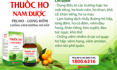 Thuốc ho Nam Dược: Chống viêm hô hấp, trị dứt ho nhanh