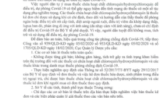 Bộ Y tế yêu cầu người dân không tích trữ, tự ý sử dụng chloroquin