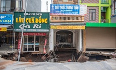Sau trận mưa, hố tử thần' ở Hà Nội rộng hơn 100 m2