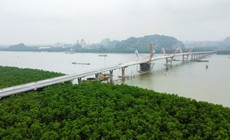 Cầu Bến Rừng nối Hải Ph&#242;ng - Quảng Ninh kh&#244;ng kịp th&#244;ng xe theo dự kiến